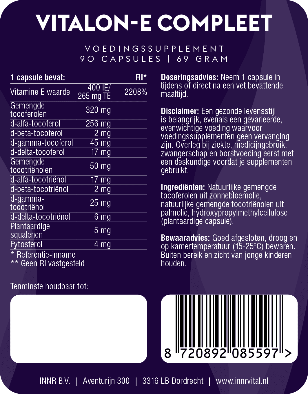 Vitalon-E8 (complete en natuurlijke vitamine E)