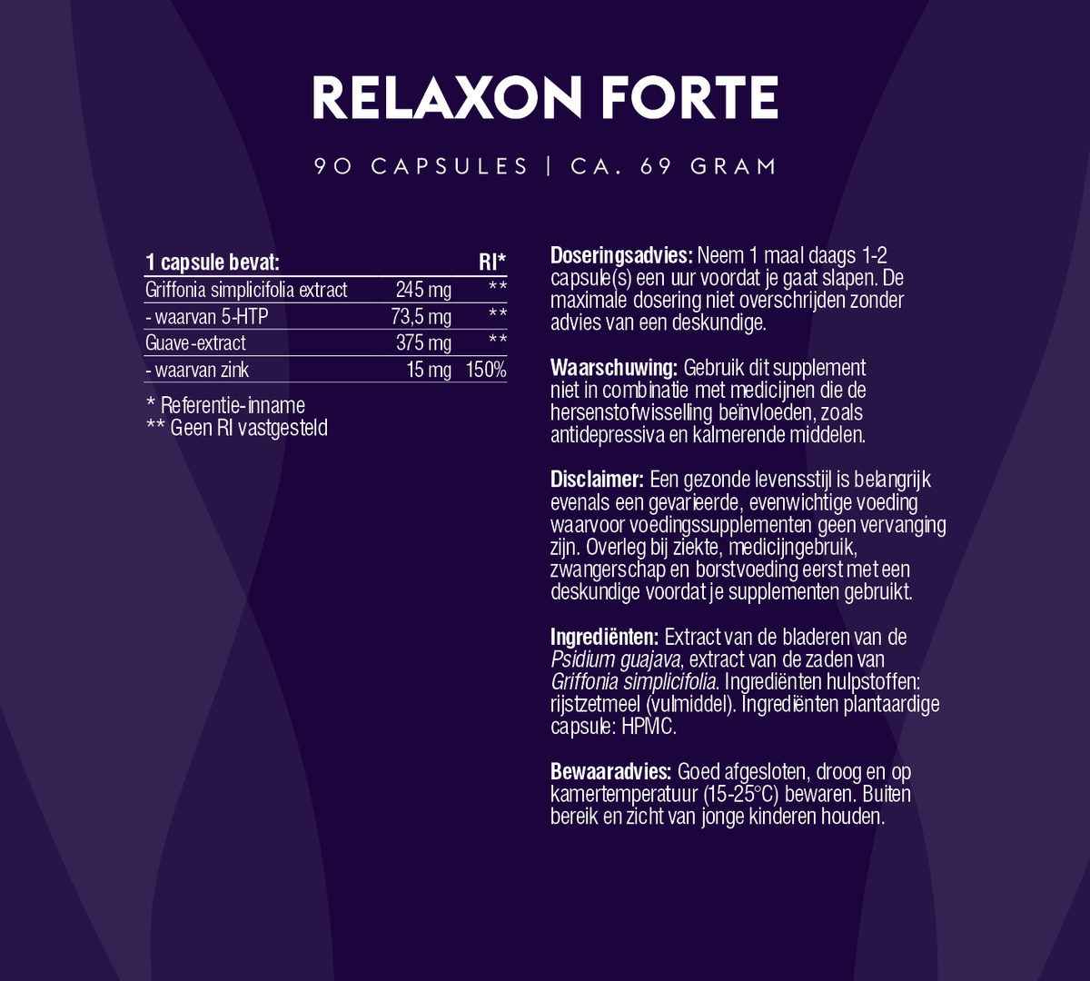 Relaxon Forte (100% natuurlijke slaapformule)