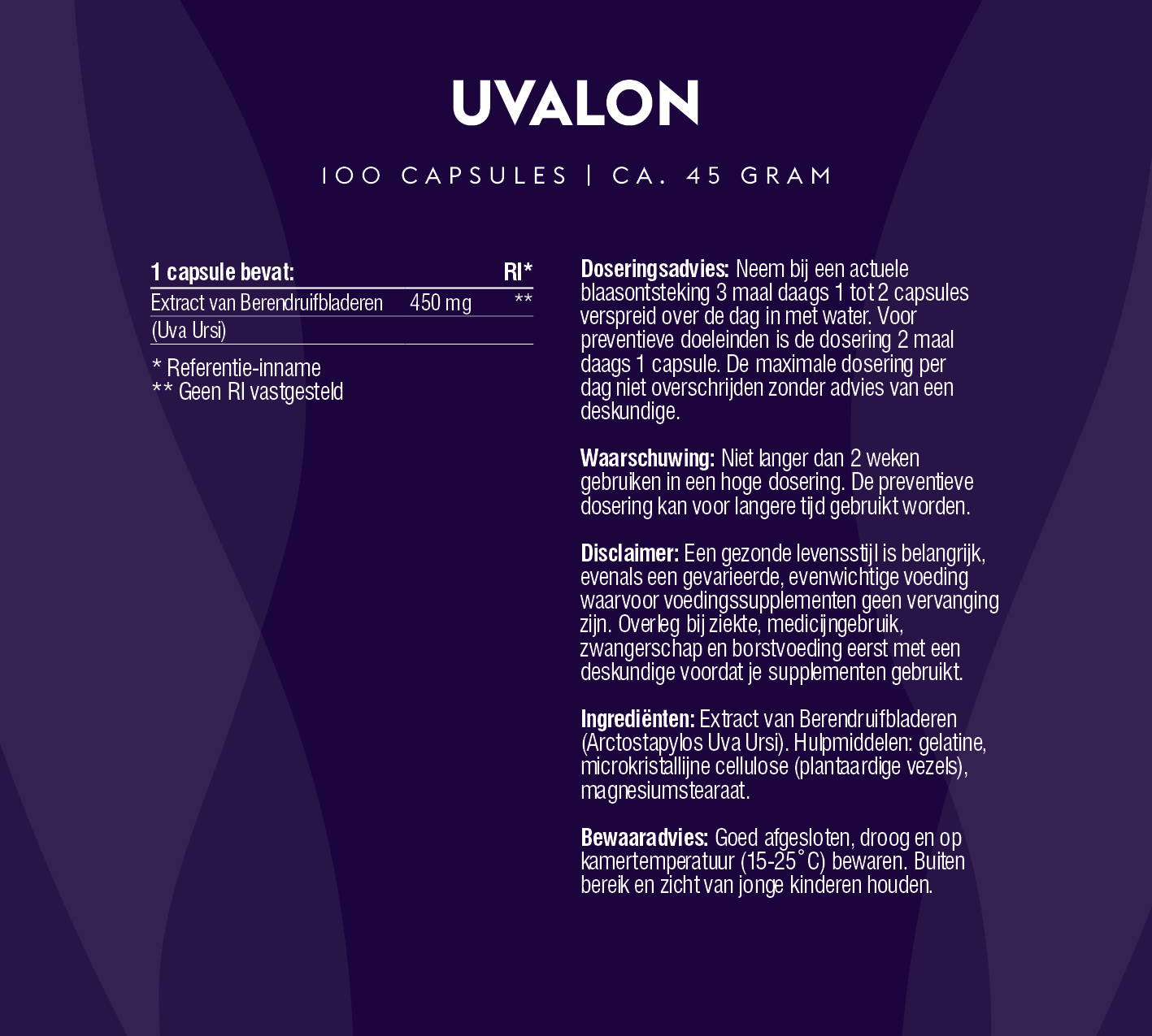 Uvalon (100% natuurlijk berendruifblad)