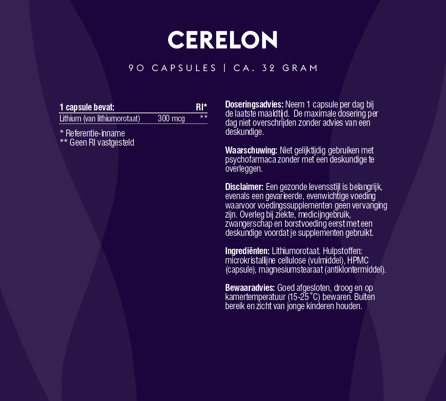 Cerelon (100% organische lithium)