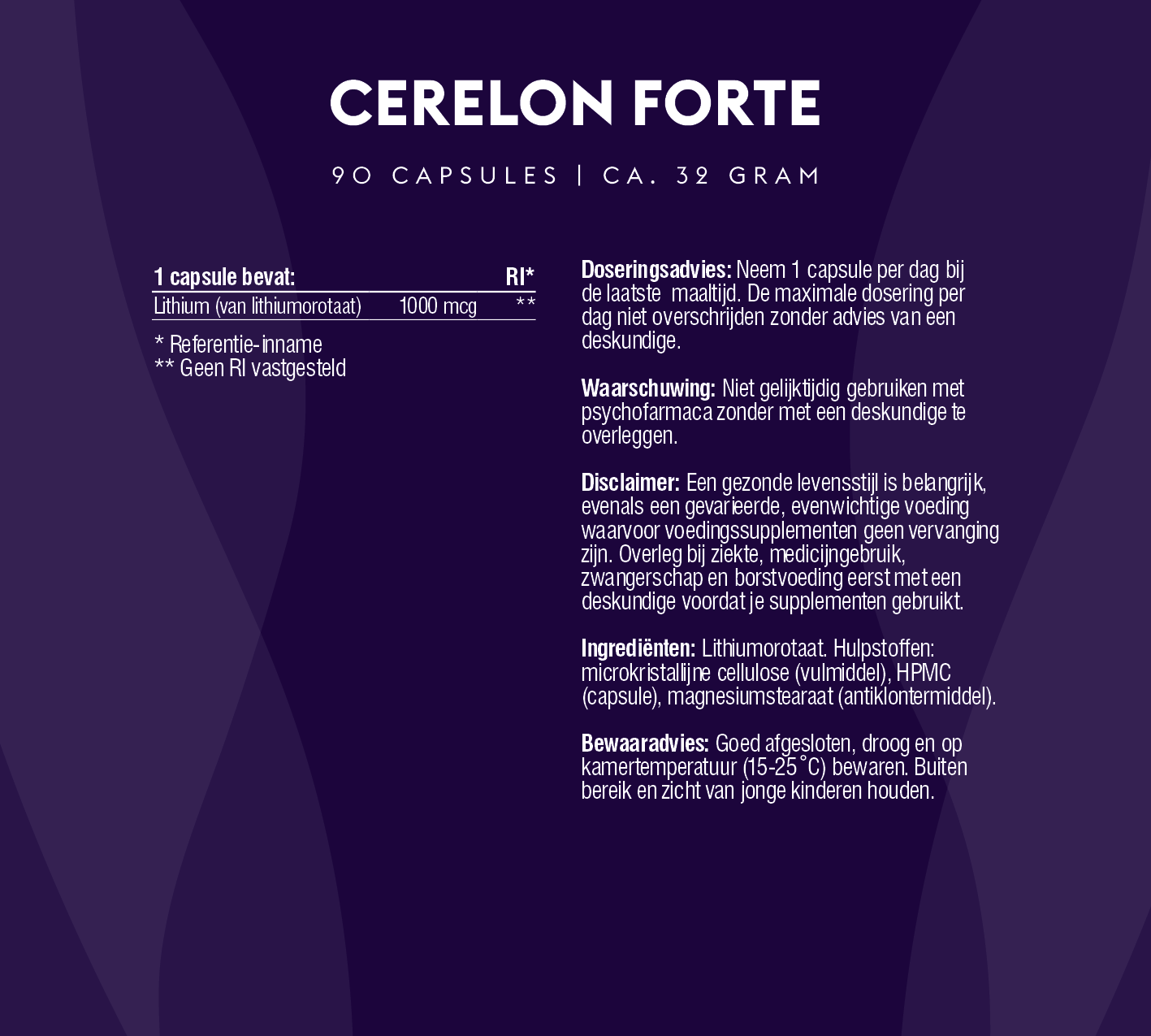 Cerelon Forte (100% organische lithium)