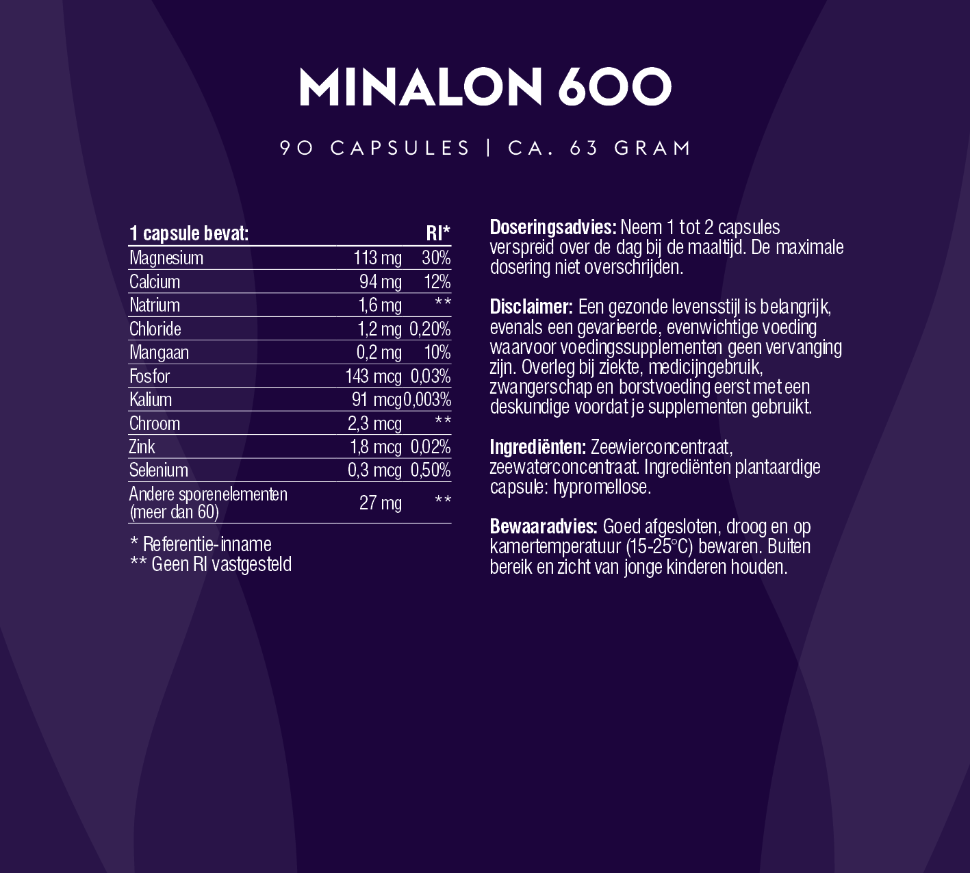 Minalon 600 (100% natuurlijk mineralencomplex)