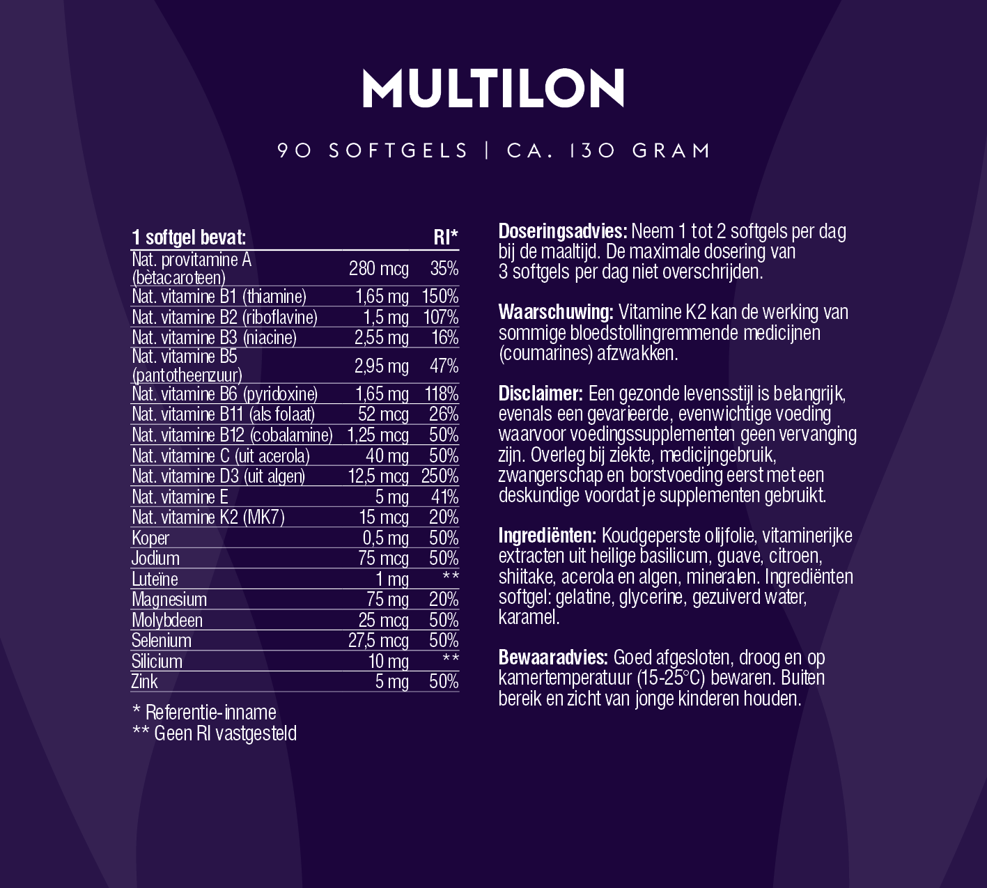 Multilon (multivitamine + mineralen)