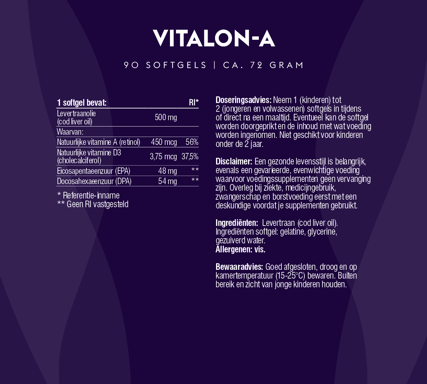 Vitalon-A (levertraan met natuurlijke vitamine A)