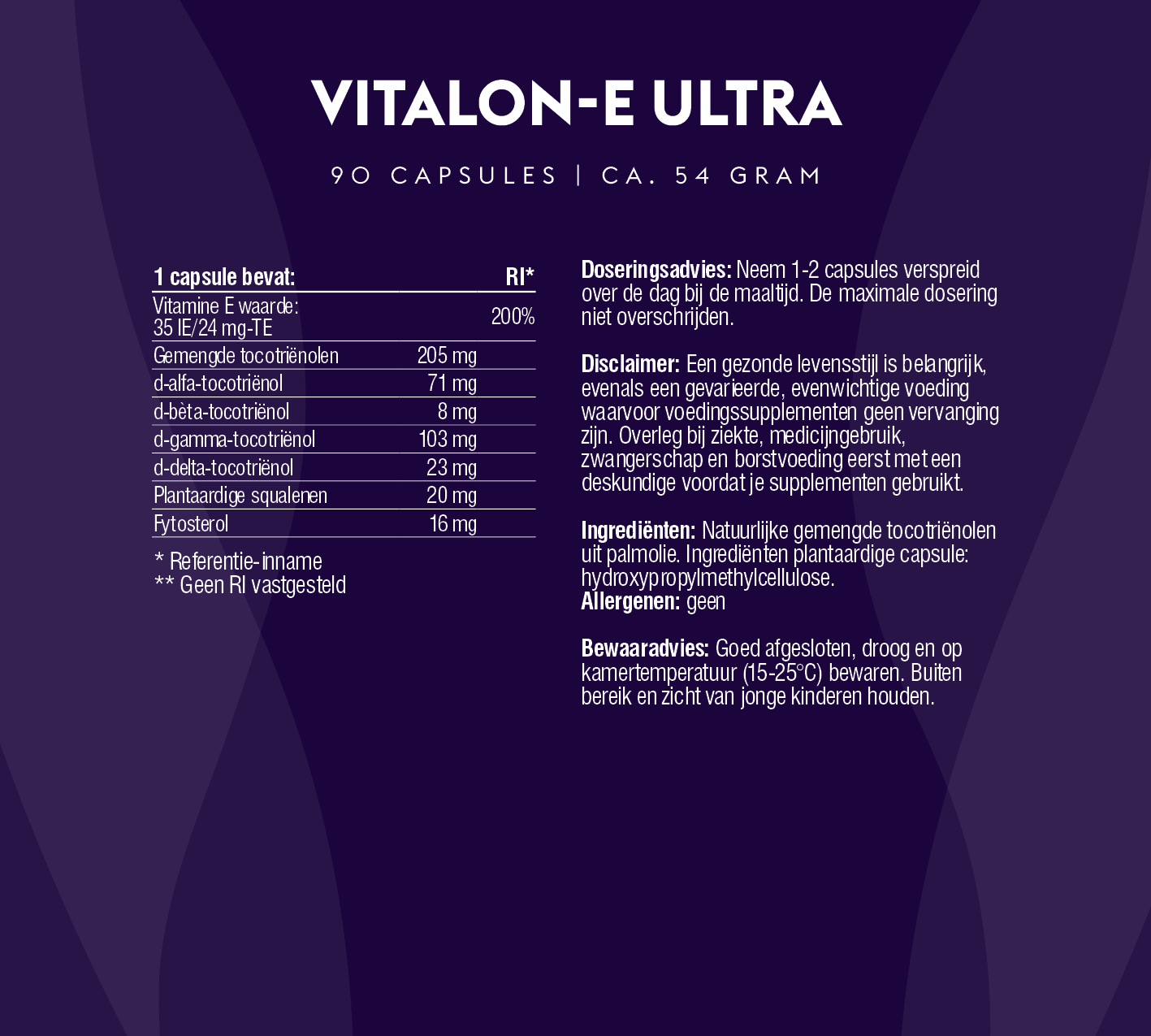 Vitalon-E Ultra (100% natuurlijke tocotriënolen)