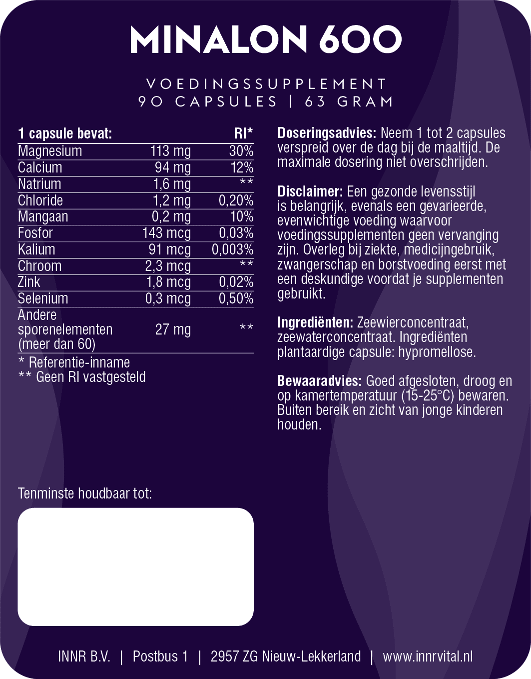 Minalon 600 (100% natuurlijk mineralencomplex)